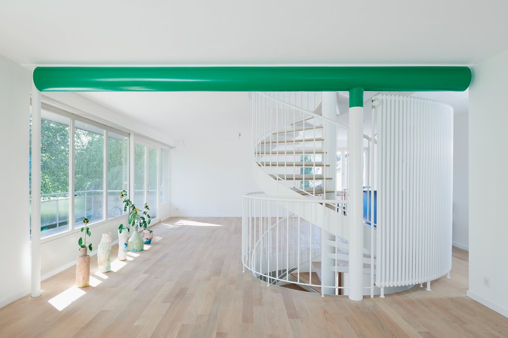 Hilbert Architektur Truwant Rodet Projekt Falkenstrasse Spiral Stairs, Round heating